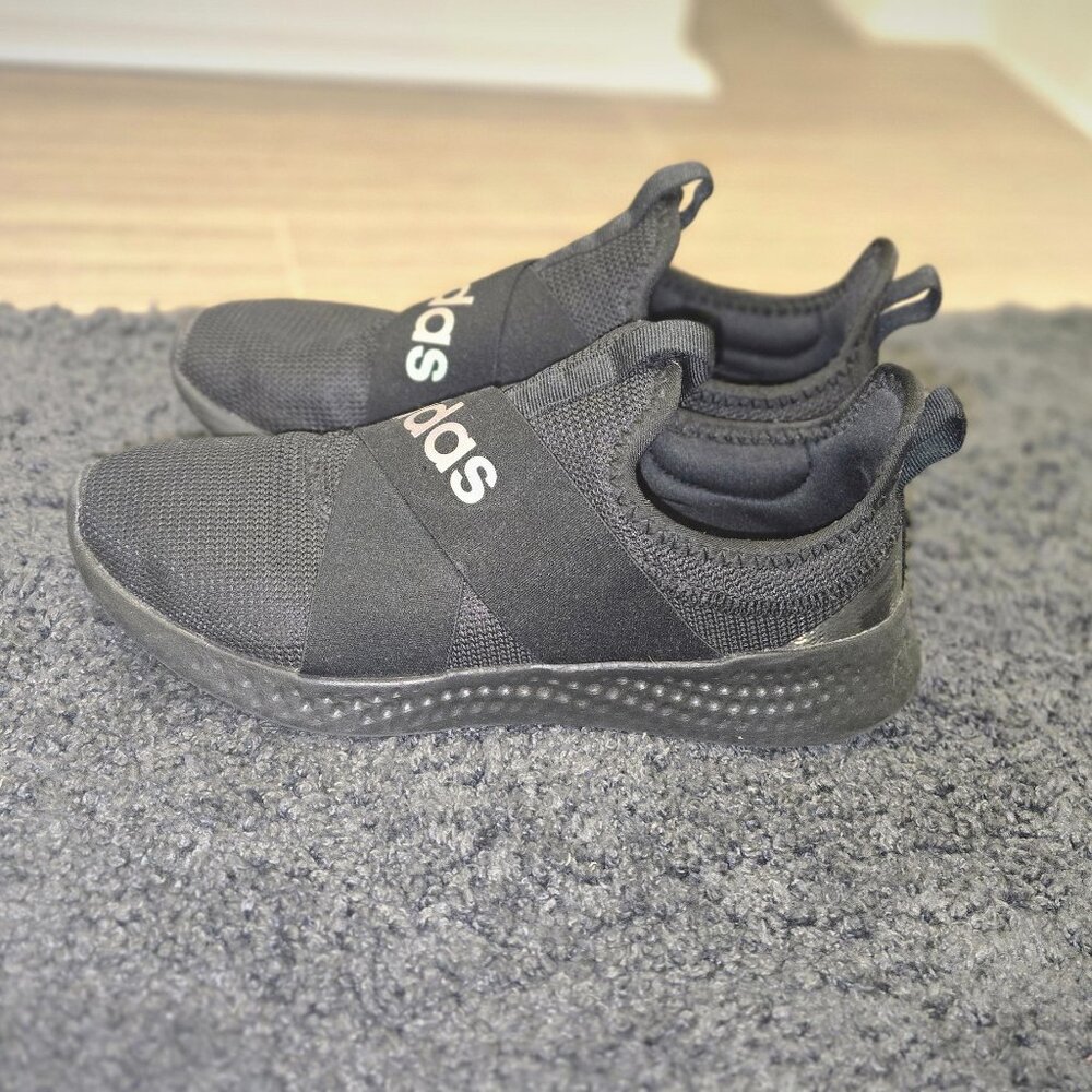 Adidas Women’s Slip-On Sneakers – Black – Lightweight Athletic Shoes- Size 6